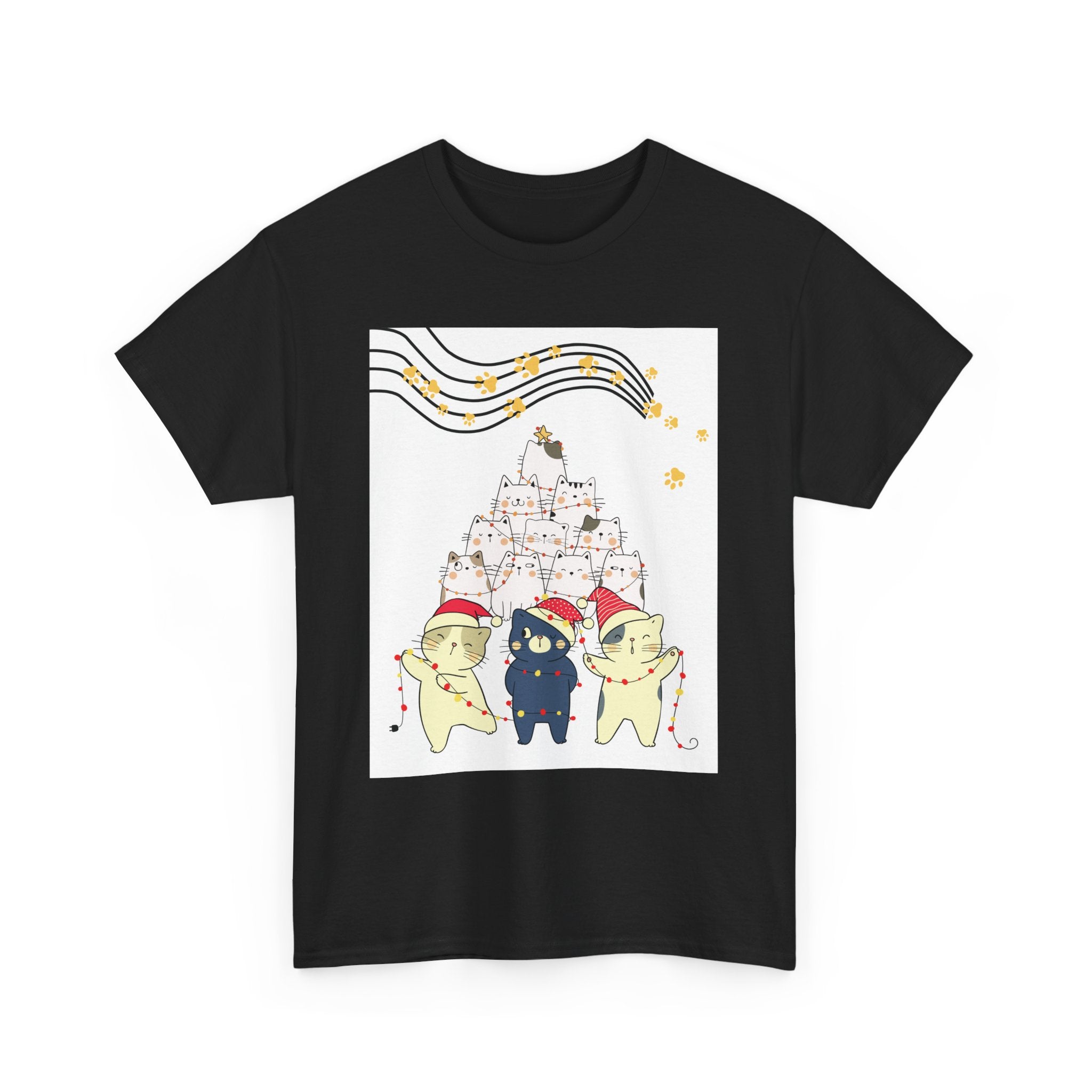 Cat lover Holiday design Unisex Heavy Cotton Tee