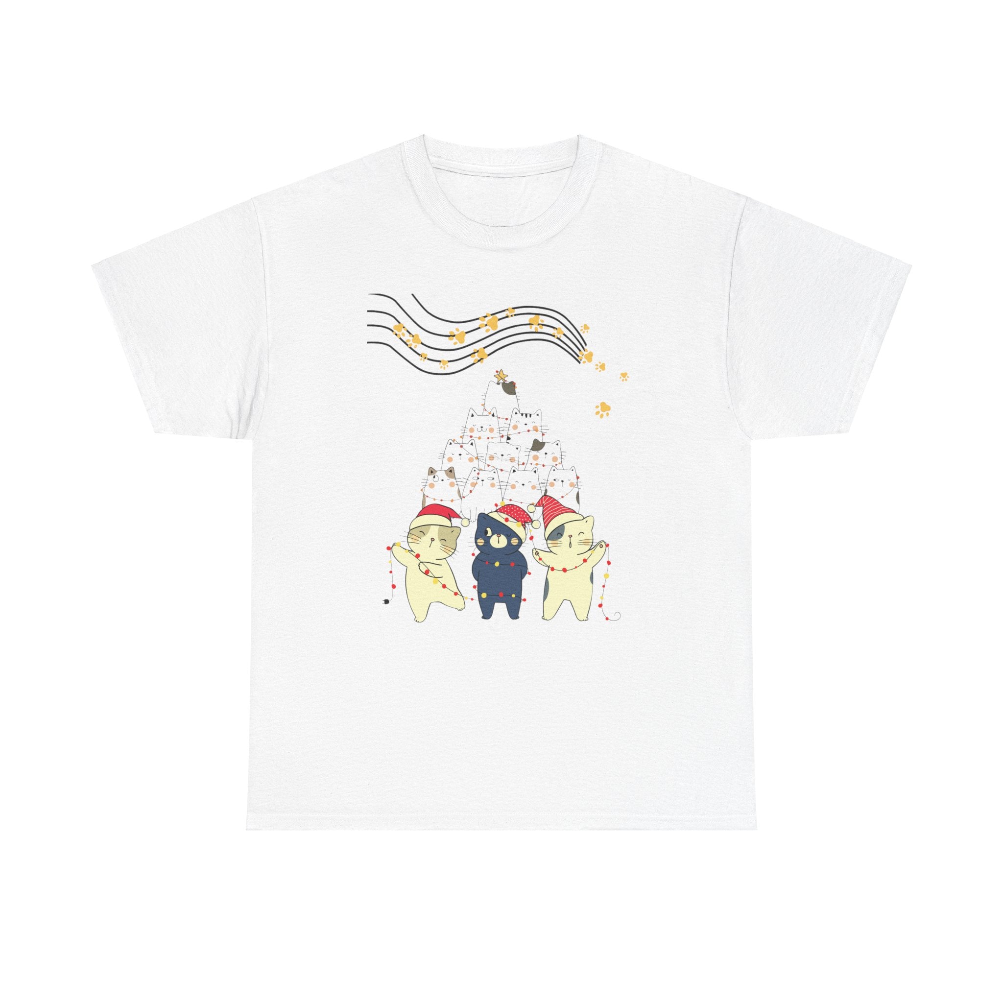 Cat lover Holiday design Unisex Heavy Cotton Tee