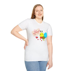 Valentine Bee T-Shirt — "Be My Valentine?" Cute Bee Hearts Tee
