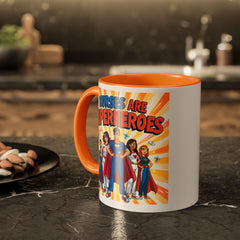 Nurses Are Superheroes Coffee Mug M/F — Colorful 11oz/15oz Gift