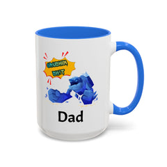 Dad Coffee Mug — "Crushin' SH!t" Blue Rock Gamer Mug (11oz & 15oz)