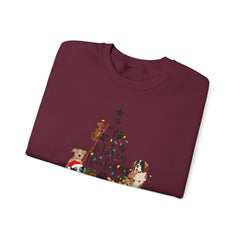 Merry Woofmas Christmas Tree Crewneck Sweatshirt