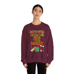 Sweatshirt - "Ho Ho Ho Pour The Merlot" Christmas Wine Crewneck