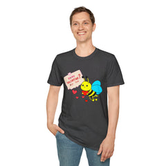 Valentine Bee T-Shirt — "Be My Valentine?" Cute Bee Hearts Tee