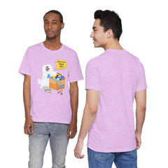 "Ohwoooo happy day!"  Happy Dog with treat delivery T‑Shirt — Pet Gift