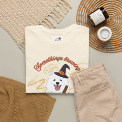 Halloween Witchy Samoyed — Cute Spooky Pumpkin Cauldron Tee