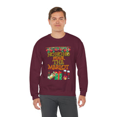 Sweatshirt - "Ho Ho Ho Pour The Merlot" Christmas Wine Crewneck