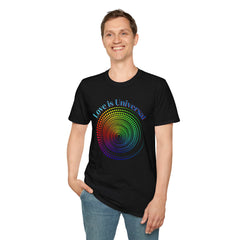 Love Is Universal T-Shirt — Rainbow Spiral Pride Tee