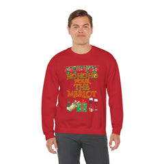Sweatshirt - "Ho Ho Ho Pour The Merlot" Christmas Wine Crewneck
