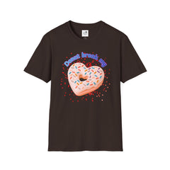 "Donut Break My Heart" Sprinkle Heart Donut Graphic Tshirt