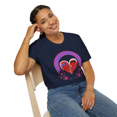Two Halves Make Us Whole Broken Heart T-Shirt — Cute Split-Heart Couple Tee