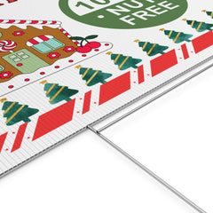 “Welcome to our Home 100% Nutsy Free” Holiday Yard Sign