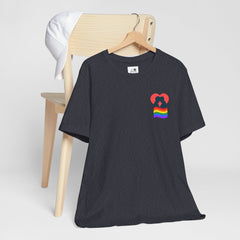 Pride Heart Pocket Tee — Rainbow LGBTQ+ Short Sleeve T-Shirt