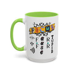 Focus Funny Wordplay Mug — Colorful 11oz/15oz Ceramic Coffee Cup