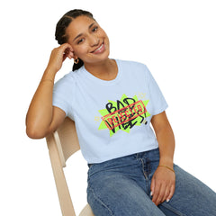 Bad Vibes Rejected T-Shirt — Neon Streetwear Graphic Tee