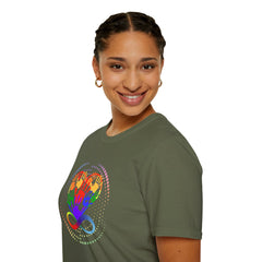 Autism Awareness, Pride Infinity Hands T-Shirt — Rainbow Neurodiversity Support Tee