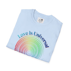 Love Is Universal T-Shirt — Rainbow Spiral Pride Tee