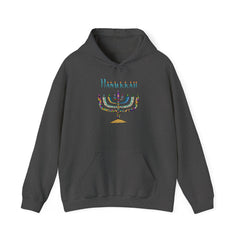 Hanukkah Menorah Hoodie — Festive Glitter Menorah Sweatshirt