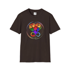 Autism Awareness, Pride Infinity Hands T-Shirt — Rainbow Neurodiversity Support Tee
