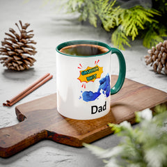 Dad Coffee Mug — "Crushin' SH!t" Blue Rock Gamer Mug (11oz & 15oz)
