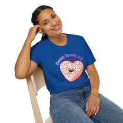 "Donut Break My Heart" Sprinkle Heart Donut Graphic Tshirt