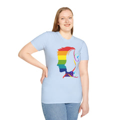 Pride Profile Silhouette T-Shirt — Rainbow LGBTQ+ Awareness Tee
