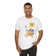 "Ohwoooo happy day!"  Happy Dog with treat delivery T‑Shirt — Pet Gift