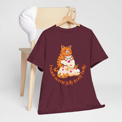 "I Want Some Jelly In My Belly"T-Shirt — Cute Cat Donut Design
