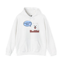 "Hanging with Mom" Cute Dog Graphic Pullover Hoodie