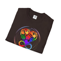 Autism Awareness, Pride Infinity Hands T-Shirt — Rainbow Neurodiversity Support Tee