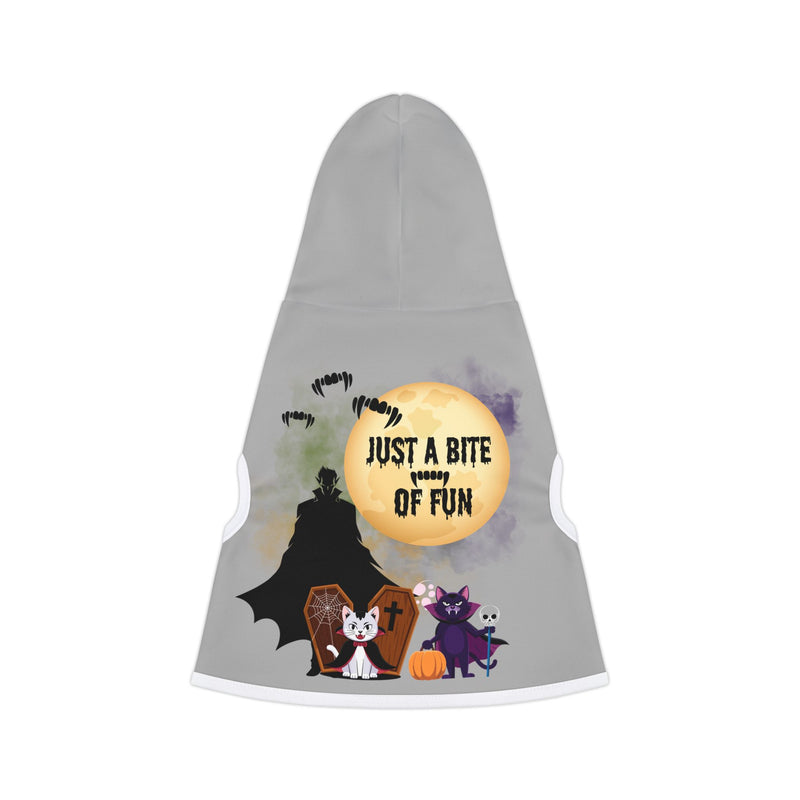 Halloween Pet Hoodie - Just a Bite of Fun, Spooky Dog Sweatshirt, Cat Costume, Fall Pet Apparel, Pet Lover Gift