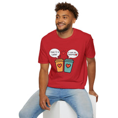 "I love U a Latte" Cute Coffee Pun Tee Couple T-Shirt