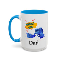 Dad Coffee Mug — "Crushin' SH!t" Blue Rock Gamer Mug (11oz & 15oz)