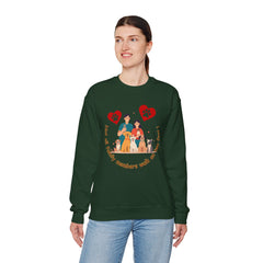 “Not All Family Members Walk on Two Feet” Pet-Loving Graphic Crewneck Sweatshirt