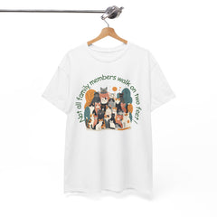 "Not All Family Members Walk on Two Feet" Cute Cat Family Graphic Tee