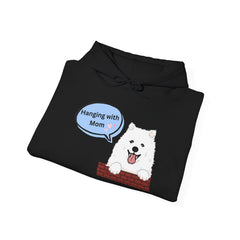 "Hanging with Mom" Cute Dog Graphic Pullover Hoodie