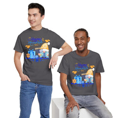"Happy Hanukkah" Knome with Menorah & Dreidel Holiday Tee