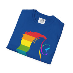 Pride Profile Silhouette T-Shirt — Rainbow LGBTQ+ Awareness Tee