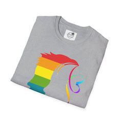 Pride Profile Silhouette T-Shirt — Rainbow LGBTQ+ Awareness Tee