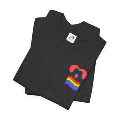 Pride Heart Tee 1— Rainbow Heart Graphic T-Shirt