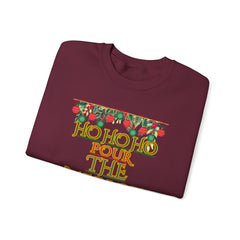 Sweatshirt - "Ho Ho Ho Pour The Merlot" Christmas Wine Crewneck