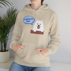 "Hanging with Mom" Cute Dog Graphic Pullover Hoodie
