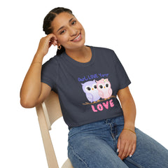 Cute ‘Owl Love You’ Pink & Purple Owls Valentine Tee Shirt