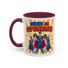 Nurses Are Superheroes Coffee Mug M/F — Colorful 11oz/15oz Gift