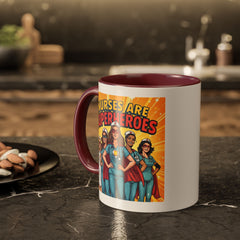 Nurses Are Superheroes Coffee Mug — Colorful 11oz/15oz Gift for Nurses