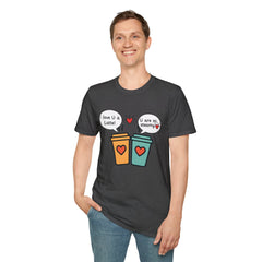 "I love U a Latte" Cute Coffee Pun Tee Couple T-Shirt