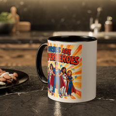 Nurses Are Superheroes Coffee Mug M/F — Colorful 11oz/15oz Gift