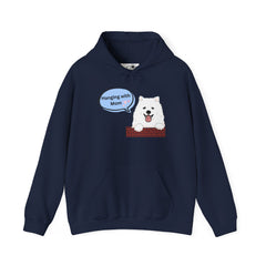 "Hanging with Mom" Cute Dog Graphic Pullover Hoodie
