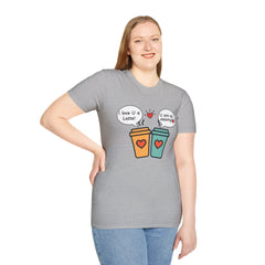 "I love U a Latte" Cute Coffee Pun Tee Couple T-Shirt