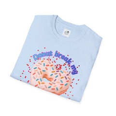 "Donut Break My Heart" Sprinkle Heart Donut Graphic Tshirt